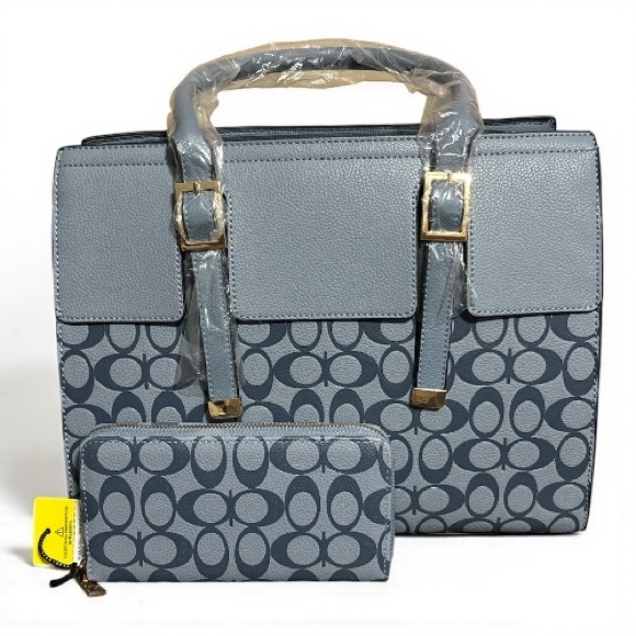 Handbags - Stylish Gray Tote Bag and Wallet Set